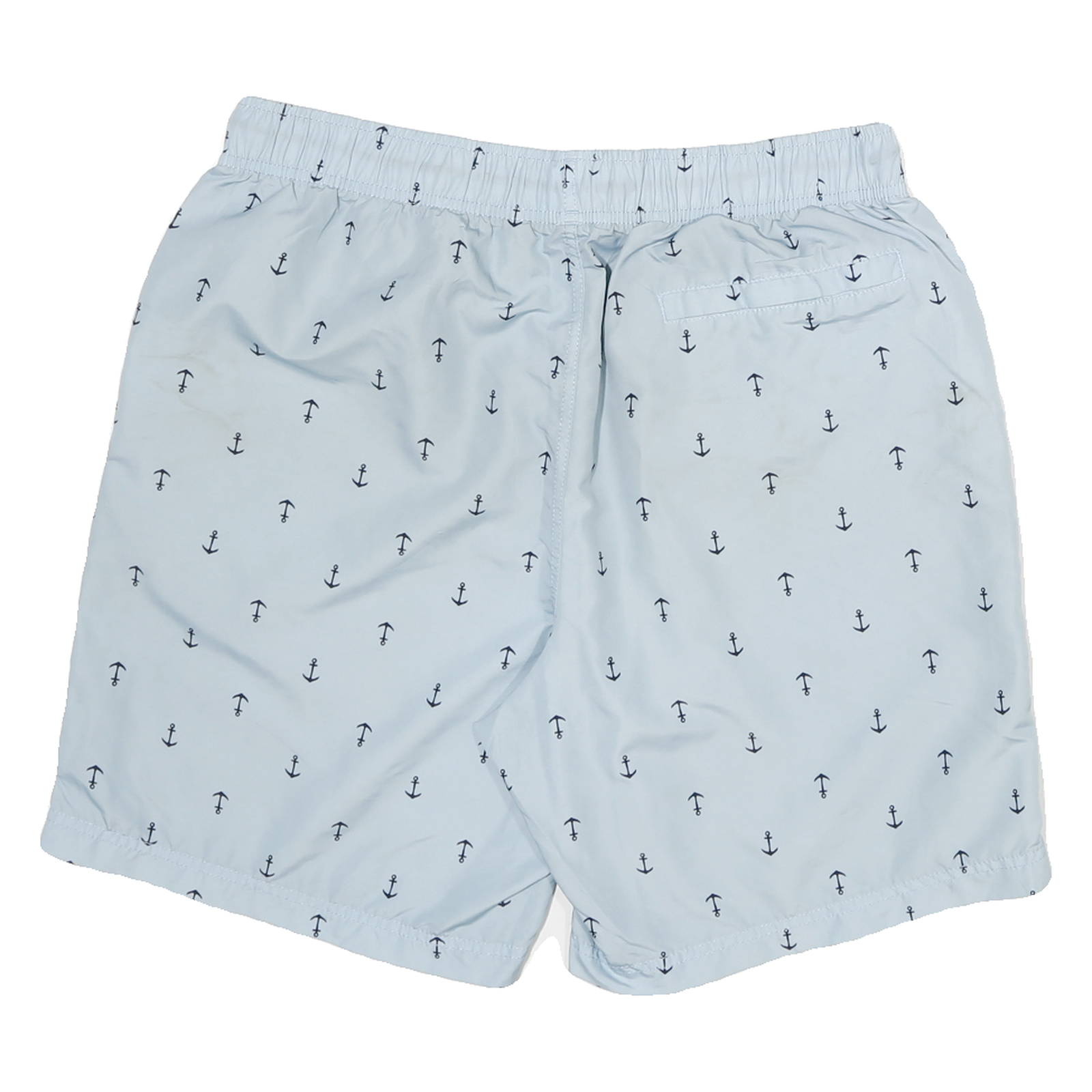 NAUTICA Mens Casual Blue & Navy Animal Print Relaxed Fit Shorts L W32 Drawstring