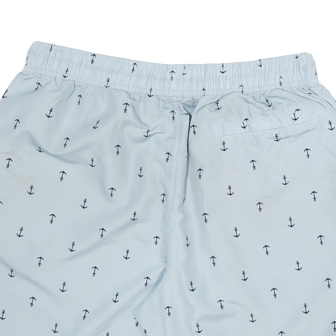 NAUTICA Mens Casual Blue & Navy Animal Print Relaxed Fit Shorts L W32 Drawstring