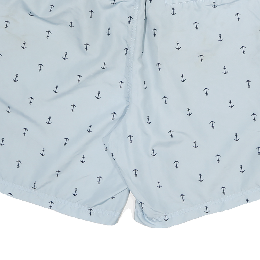 NAUTICA Mens Casual Blue & Navy Animal Print Relaxed Fit Shorts L W32 Drawstring