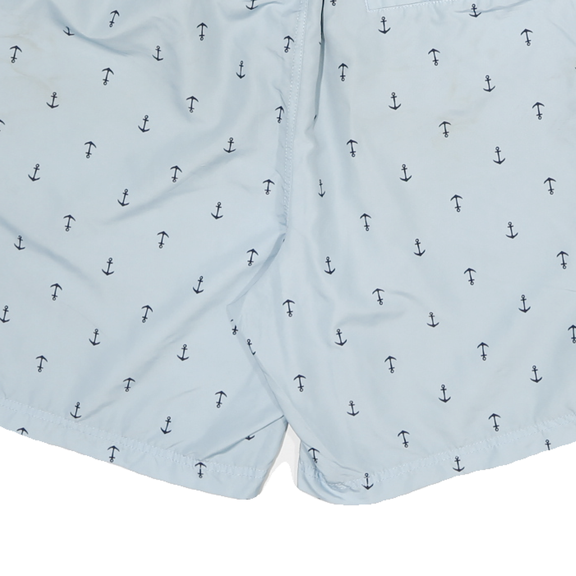 NAUTICA Mens Casual Blue & Navy Animal Print Relaxed Fit Shorts L W32 Drawstring