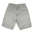 WRANGLER Mens Grey Denim Shorts S W28 Classic Cotton Blend Casual