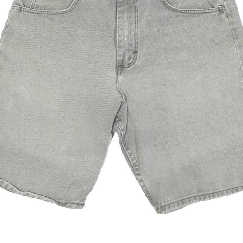 WRANGLER Mens Grey Denim Shorts S W28 Classic Cotton Blend Casual