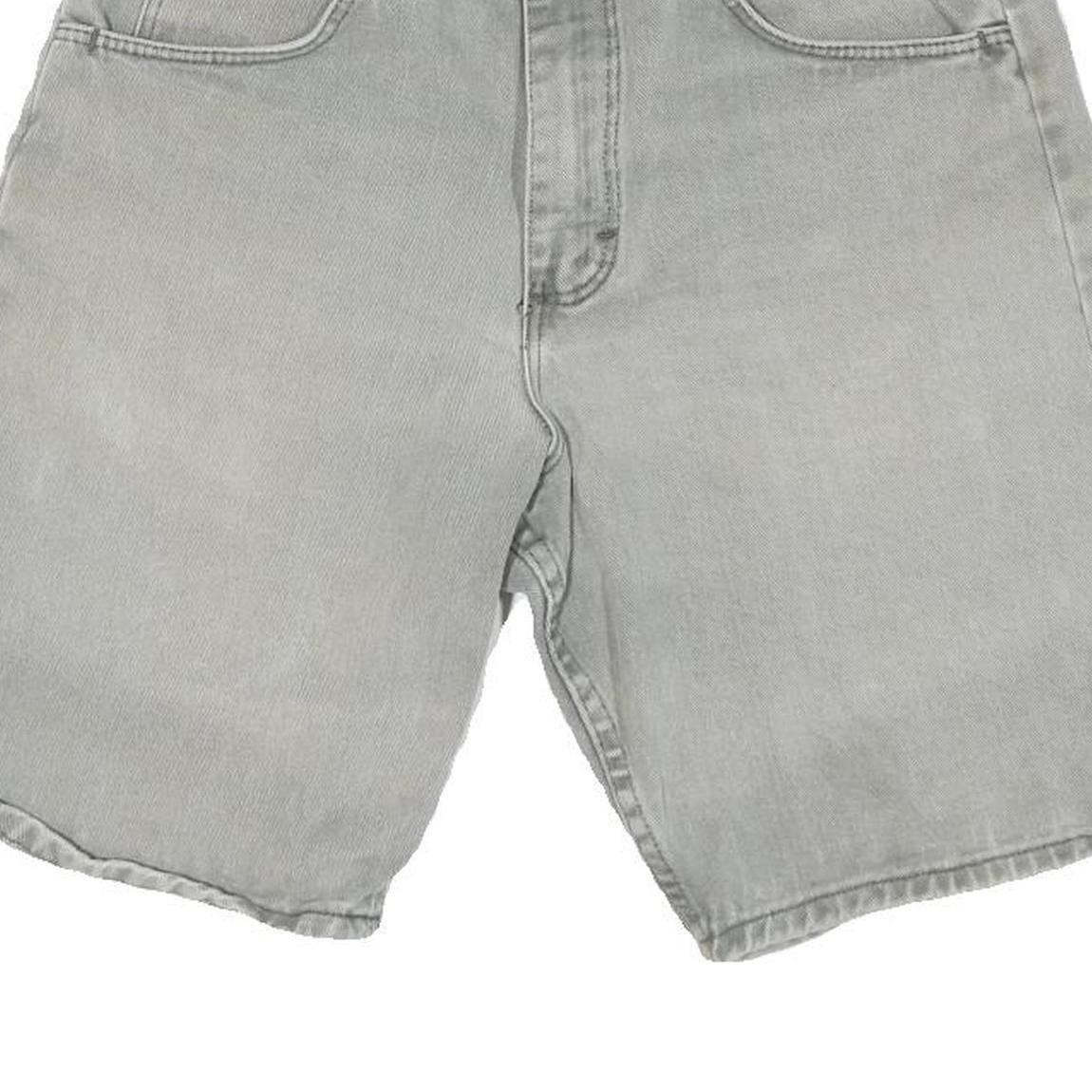 WRANGLER Mens Grey Denim Shorts S W28 Classic Cotton Blend Casual
