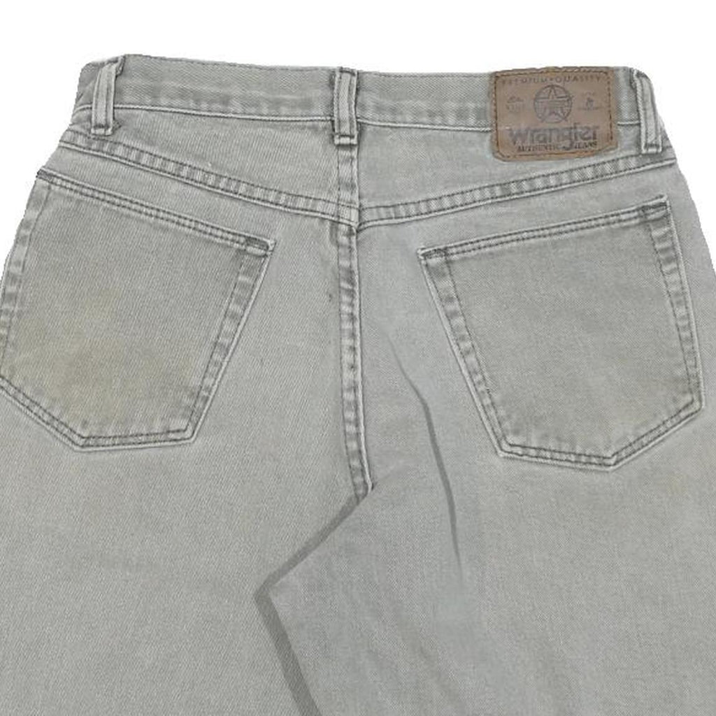 WRANGLER Mens Grey Denim Shorts S W28 Classic Cotton Blend Casual