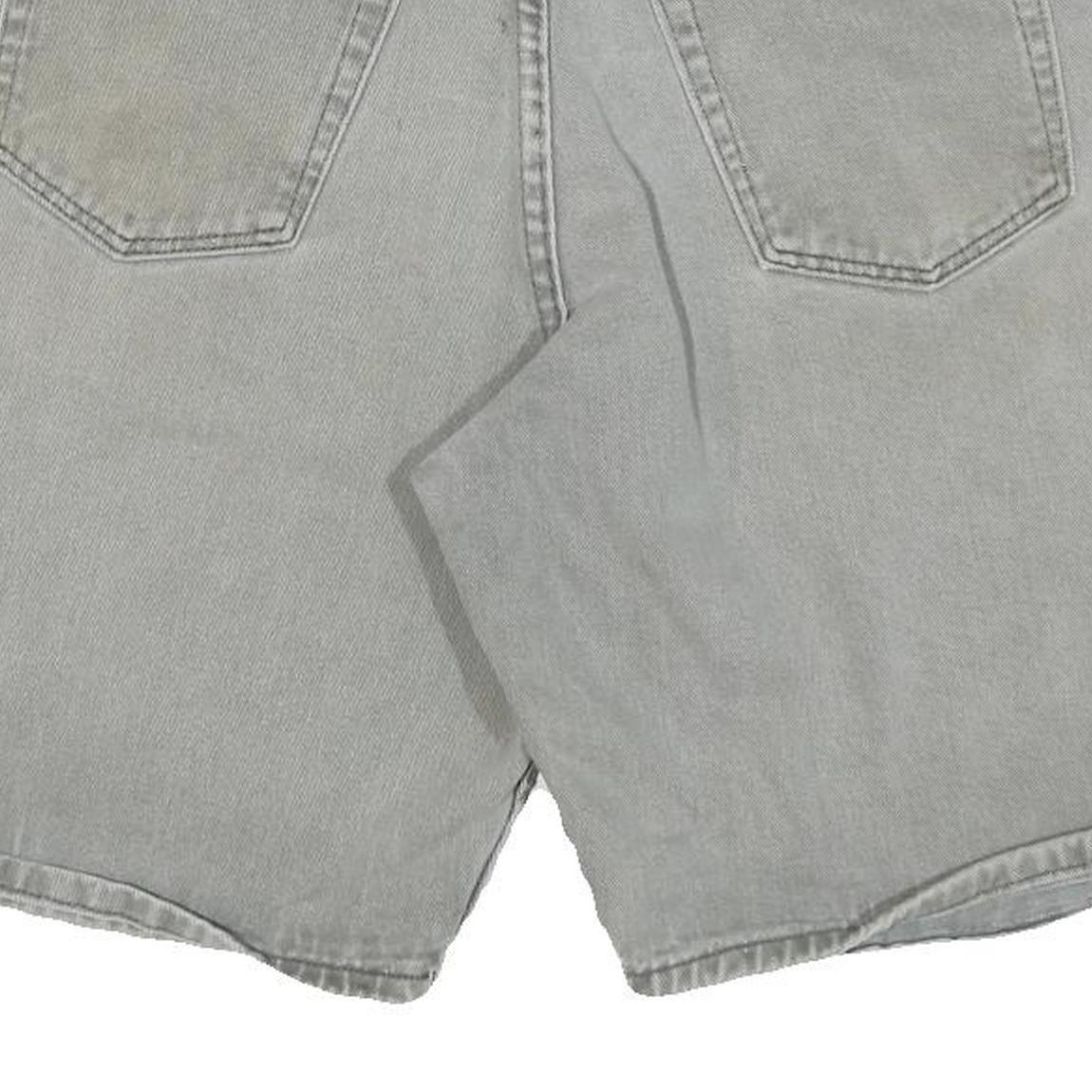 WRANGLER Mens Grey Denim Shorts S W28 Classic Cotton Blend Casual