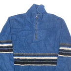 FREE COUNTRY Fleece Womens Pullover Jacket Blue Striped XL