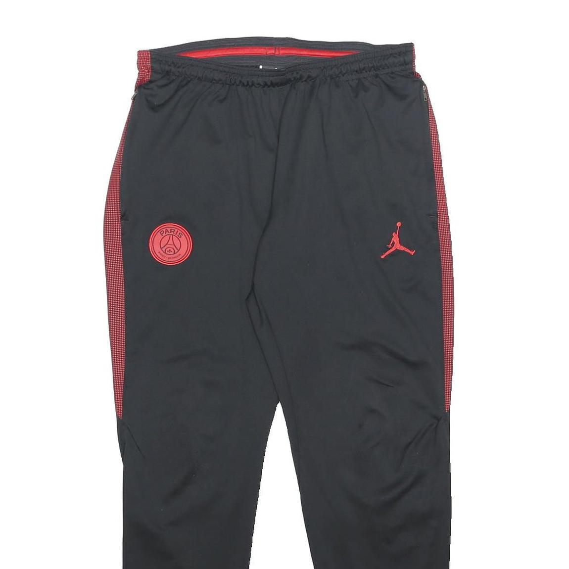 AIR JORDAN Mens Joggers Black & Red Regular Tapered M W28 L26 Athletic