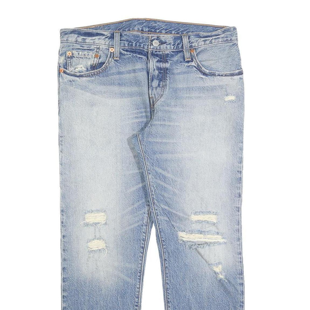 LEVI'S 501 Womens Jeans Blue Regular Straight Denim Stone Wash W32 L28 Classic