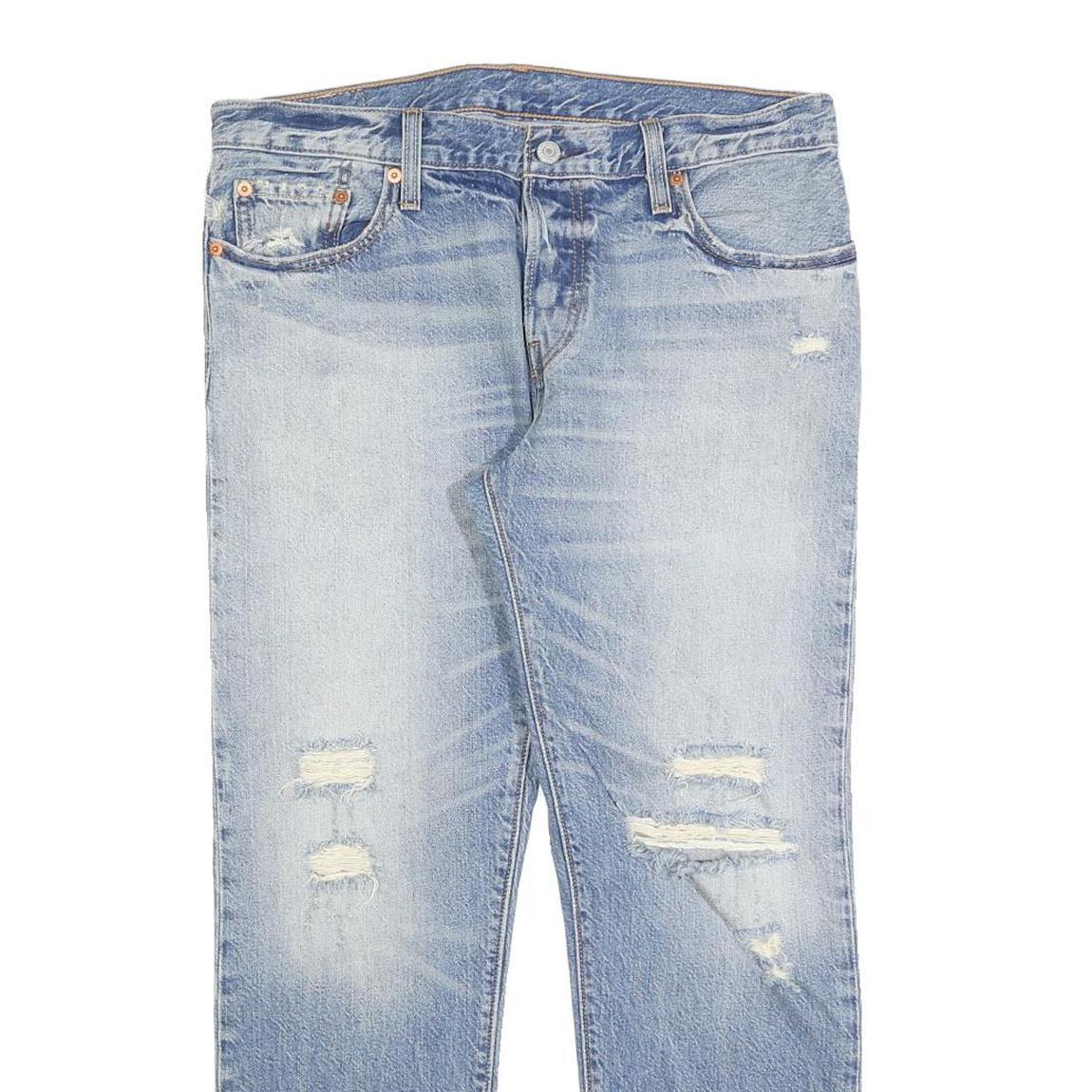 LEVI'S 501 Womens Jeans Blue Regular Straight Denim Stone Wash W32 L28 Classic