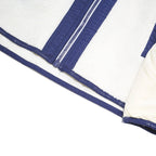 CHAMPION Womens White & Navy Zip Jacket L Polyester Blend Fleece Logo