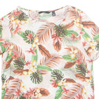 Womens Printed Top White Floral M
