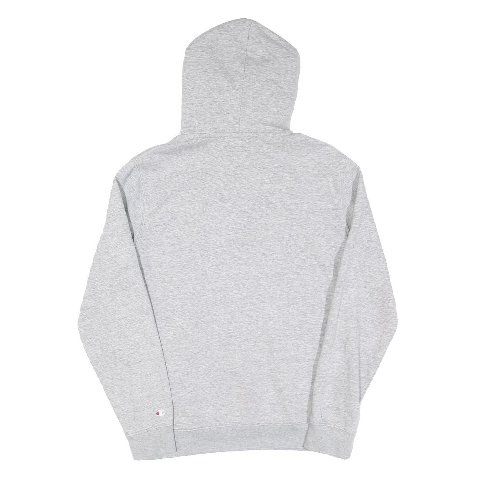 CHAMPION Mens Grey Hoodie S Cotton Pullover Casual Sports Sweatshirt