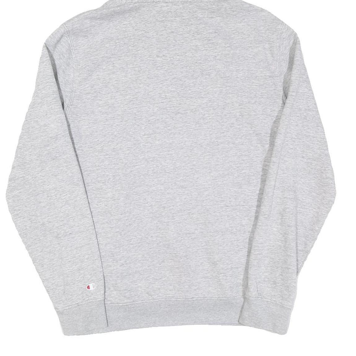 CHAMPION Mens Grey Hoodie S Cotton Pullover Casual Sports Sweatshirt