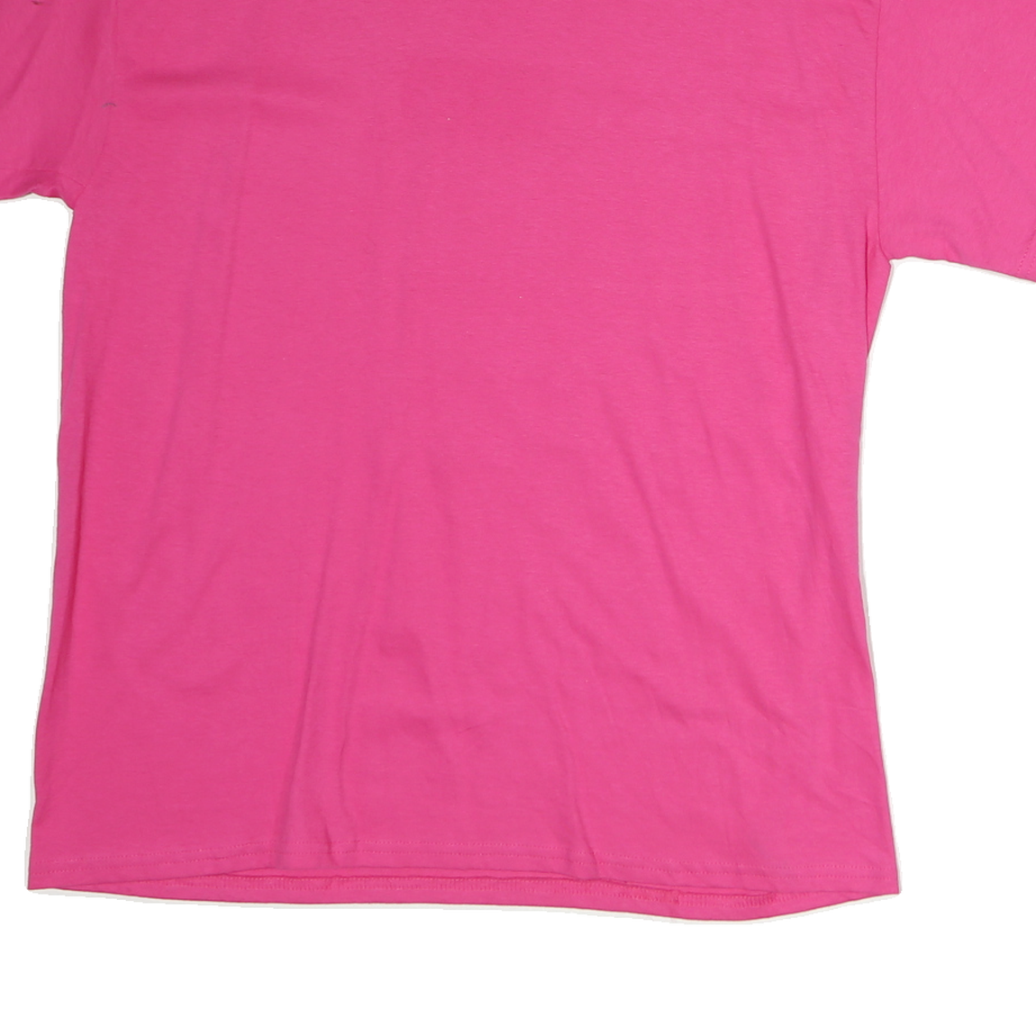 GILDAN Womens Pink T-Shirt L Short Sleeve Crew Neck Plain Cotton Casual