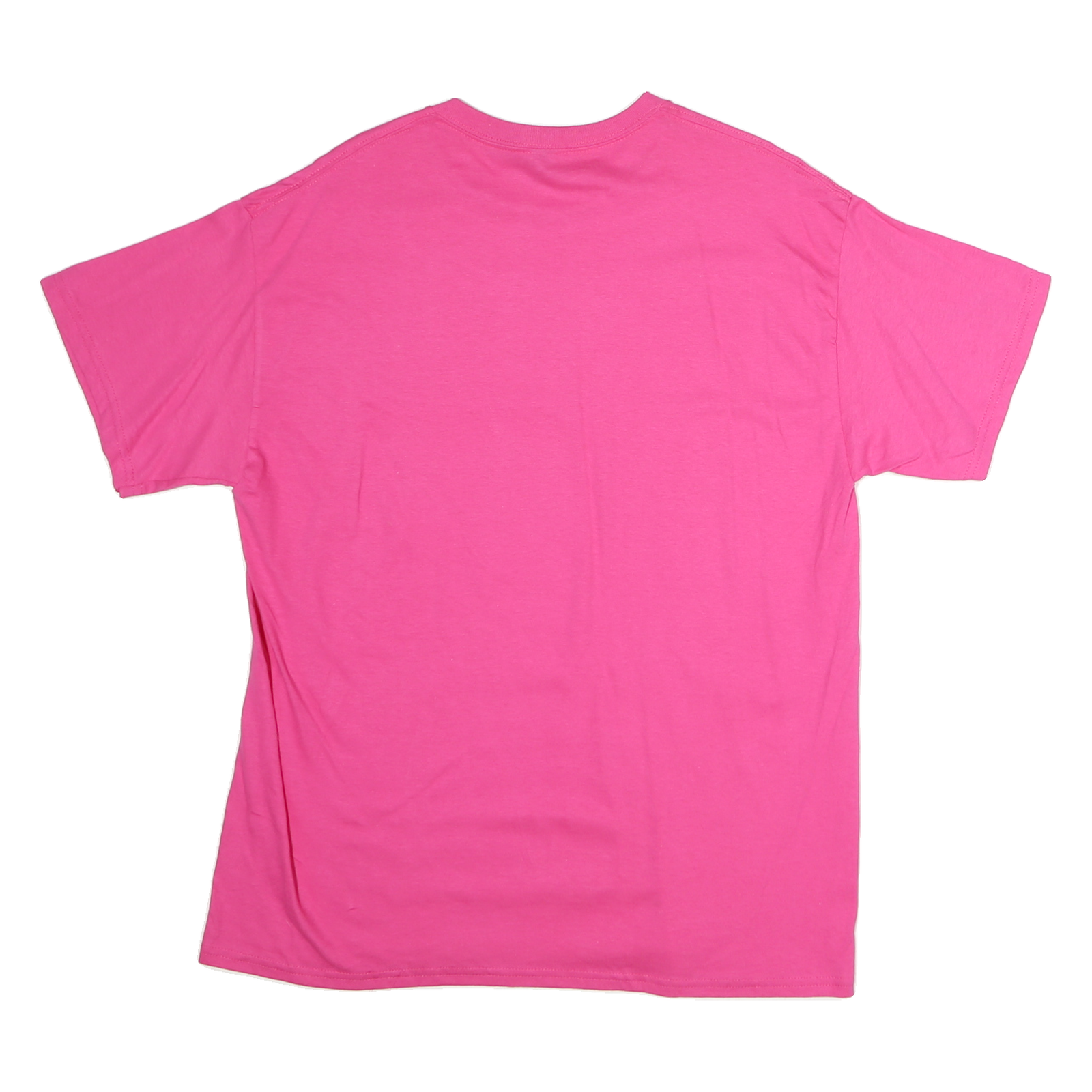 GILDAN Womens Pink T-Shirt L Short Sleeve Crew Neck Plain Cotton Casual