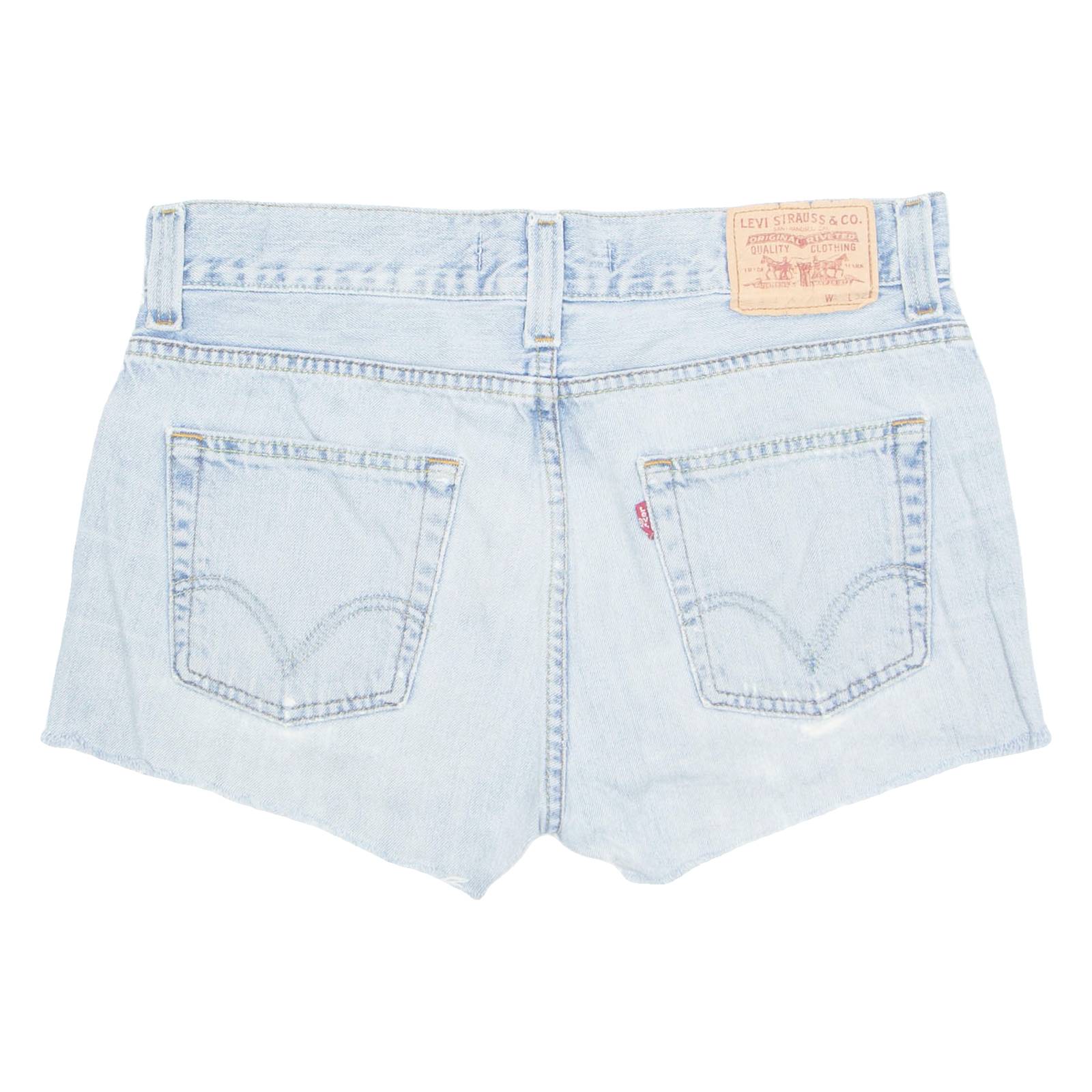 LEVI'S Cut Off 512 Womens Denim Shorts Blue M W34