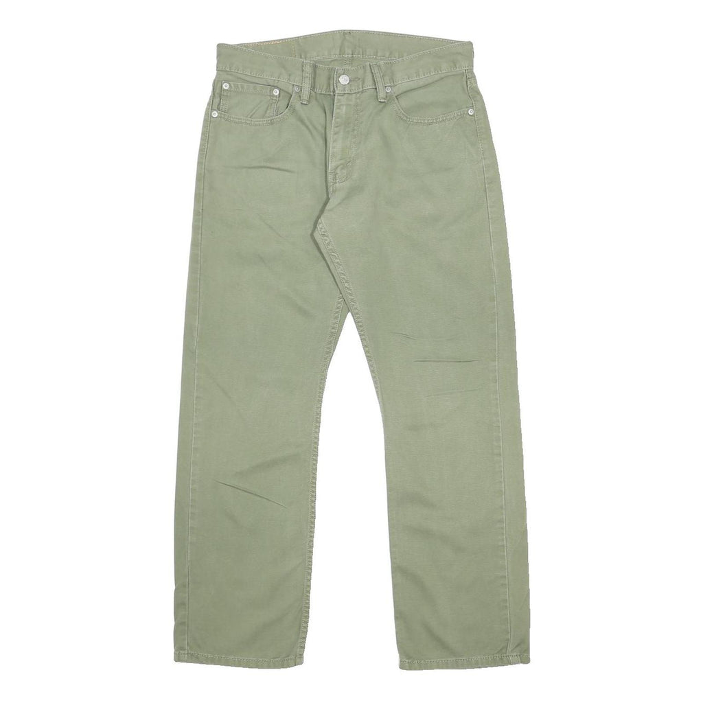 LEVI'S Mens Cotton Slim Green Trousers W32 L30 Casual Zip Closure