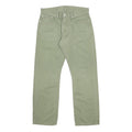LEVI'S Mens Cotton Slim Green Trousers W32 L30 Casual Zip Closure
