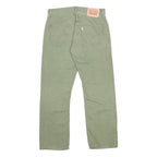 LEVI'S Mens Cotton Slim Green Trousers W32 L30 Casual Zip Closure