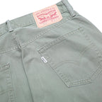 LEVI'S Mens Cotton Slim Green Trousers W32 L30 Casual Zip Closure