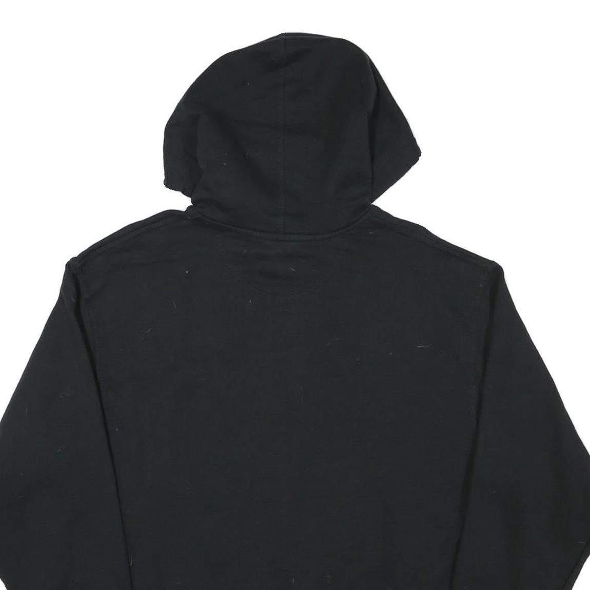 CHAMPION Mens Black Pullover Hoodie M Cotton Blend Classic Logo Hooded