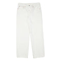 LEVI'S Womens Jeans White Regular Straight Denim W32 L30 Classic Zip Cotton