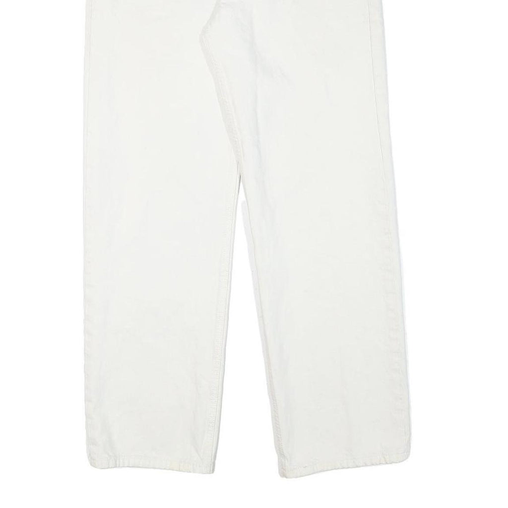 LEVI'S Womens Jeans White Regular Straight Denim W32 L30 Classic Zip Cotton