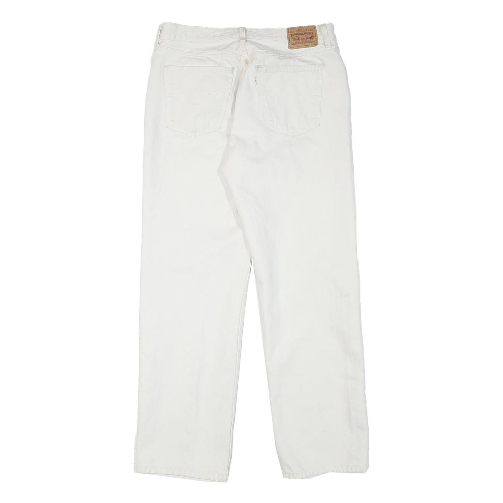 LEVI'S Womens Jeans White Regular Straight Denim W32 L30 Classic Zip Cotton