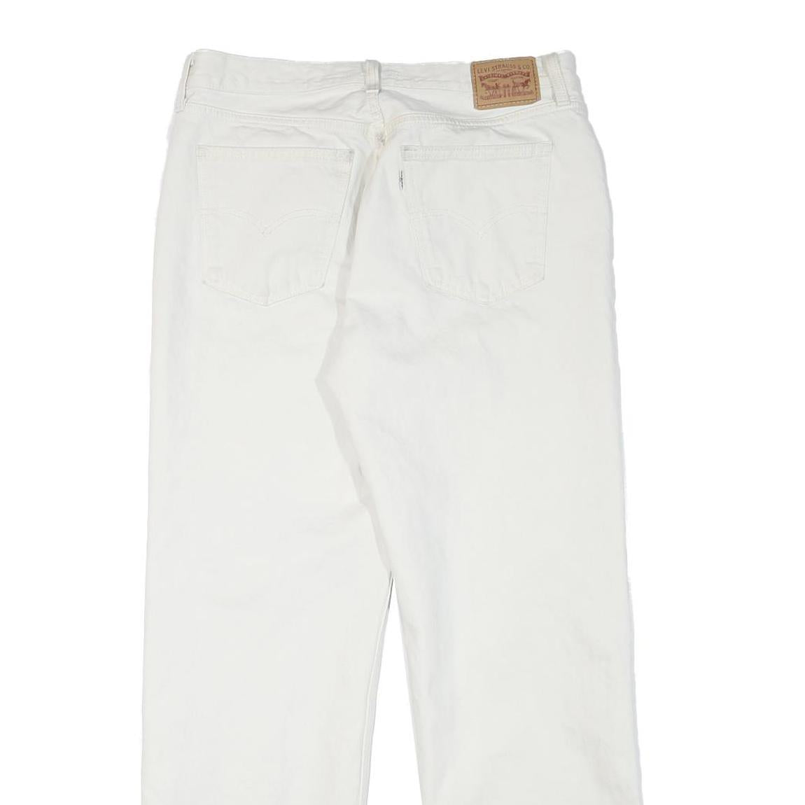 LEVI'S Womens Jeans White Regular Straight Denim W32 L30 Classic Zip Cotton