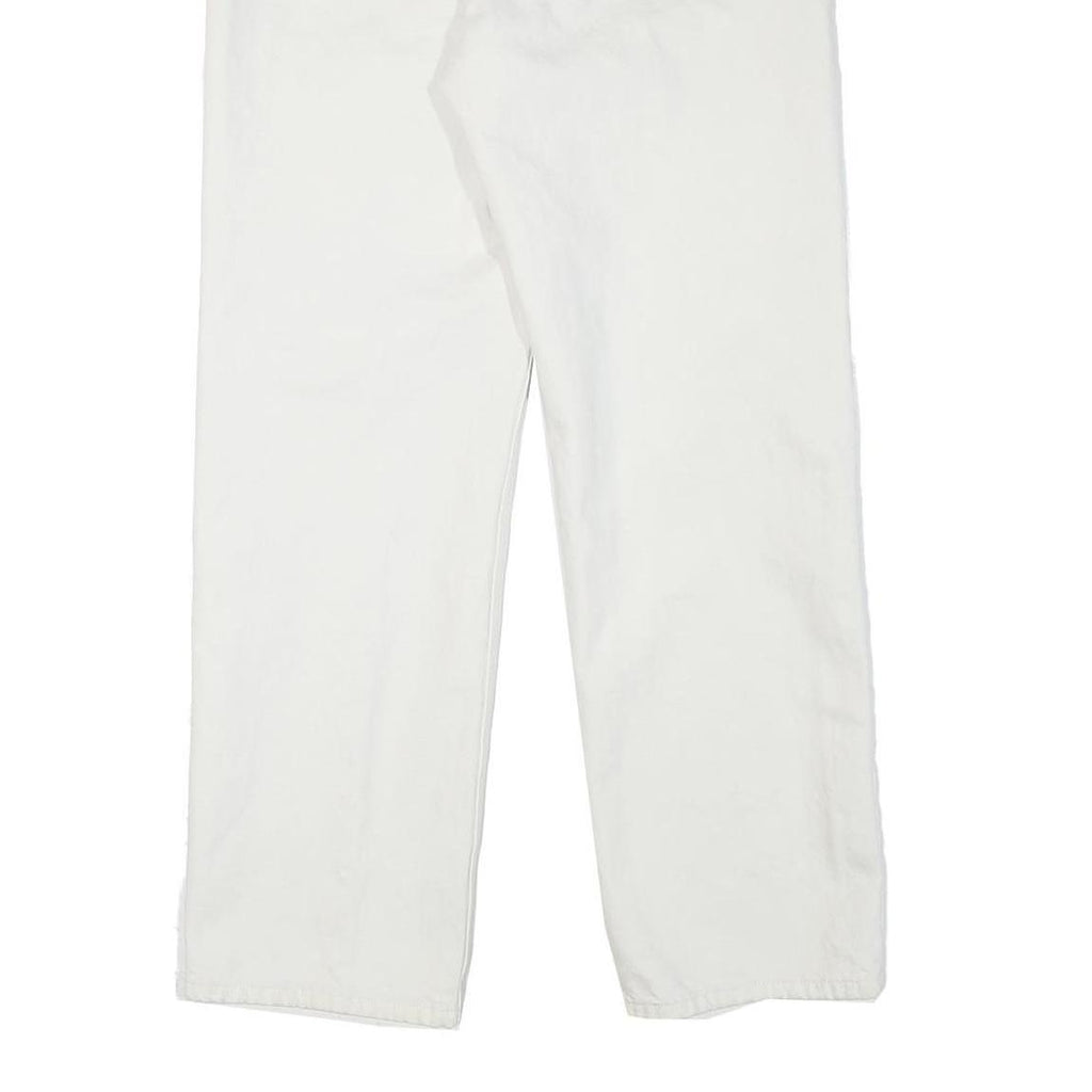 LEVI'S Womens Jeans White Regular Straight Denim W32 L30 Classic Zip Cotton