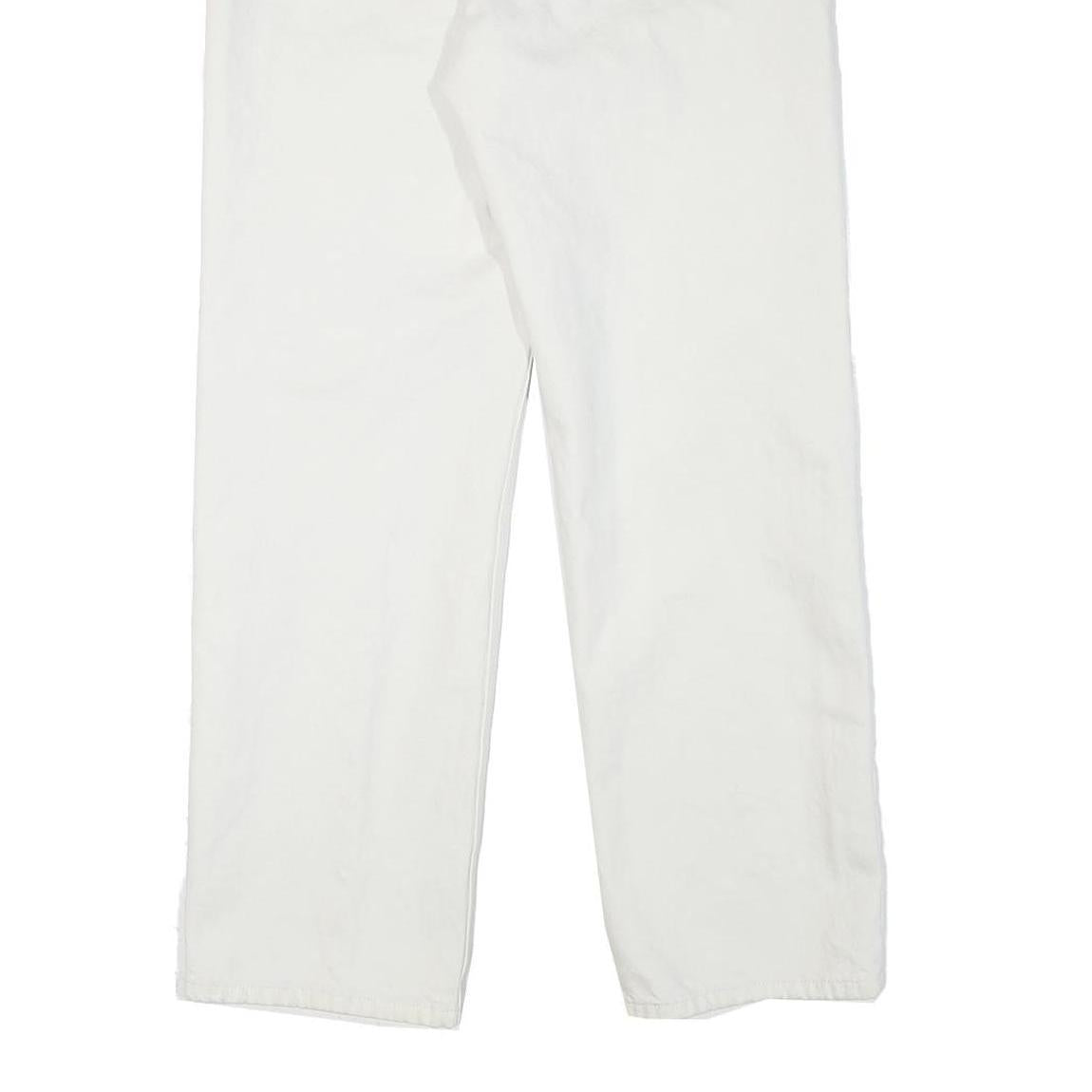 LEVI'S Womens Jeans White Regular Straight Denim W32 L30 Classic Zip Cotton