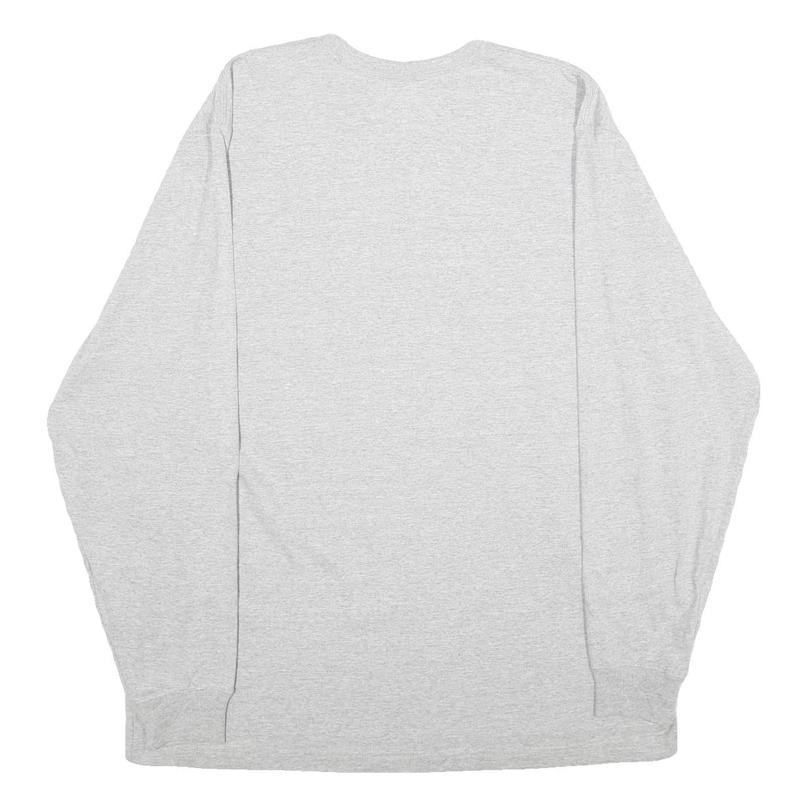 CARHARTT Mens Grey Long Sleeve Crew Neck T-Shirt XL Pocket Cotton Workwear