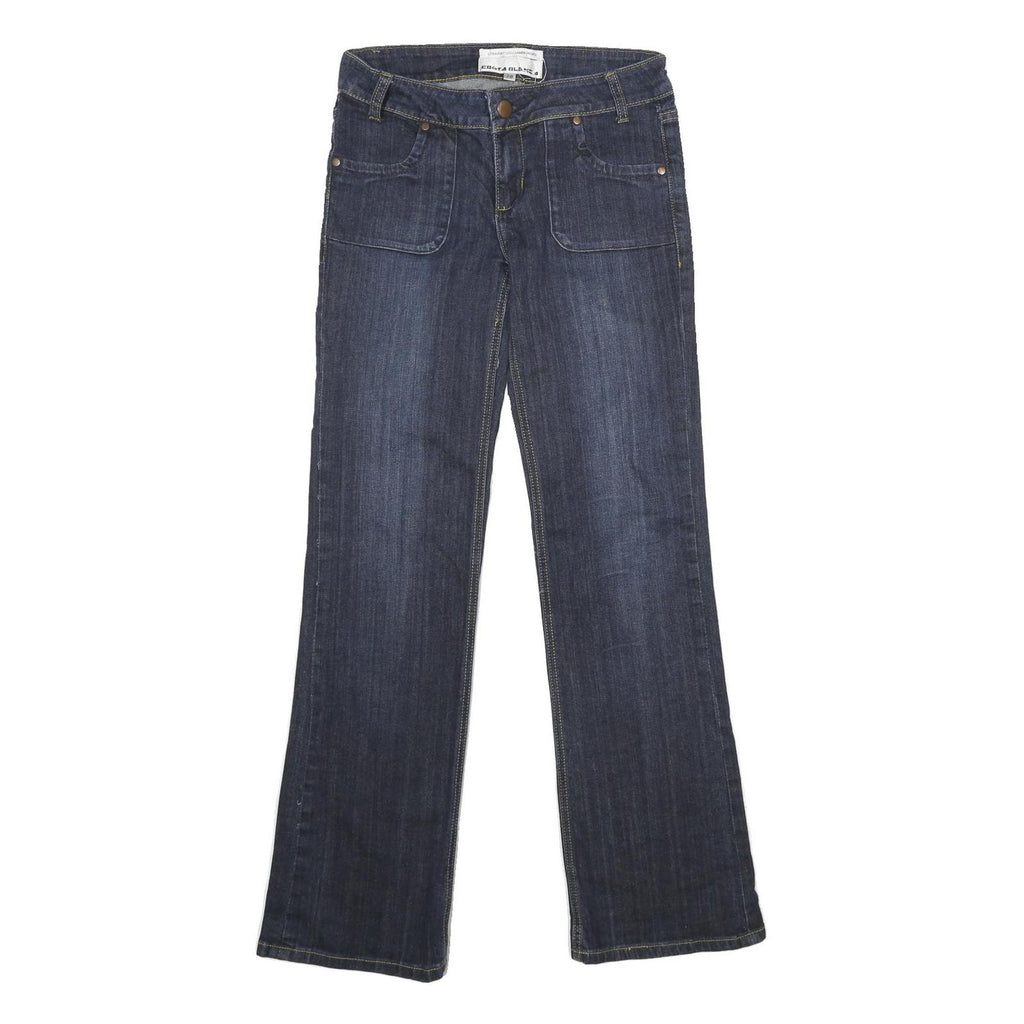 COSA BLANCA Womens Jeans Blue Regular Straight Denim Medium W28 L32 Stylish Zip