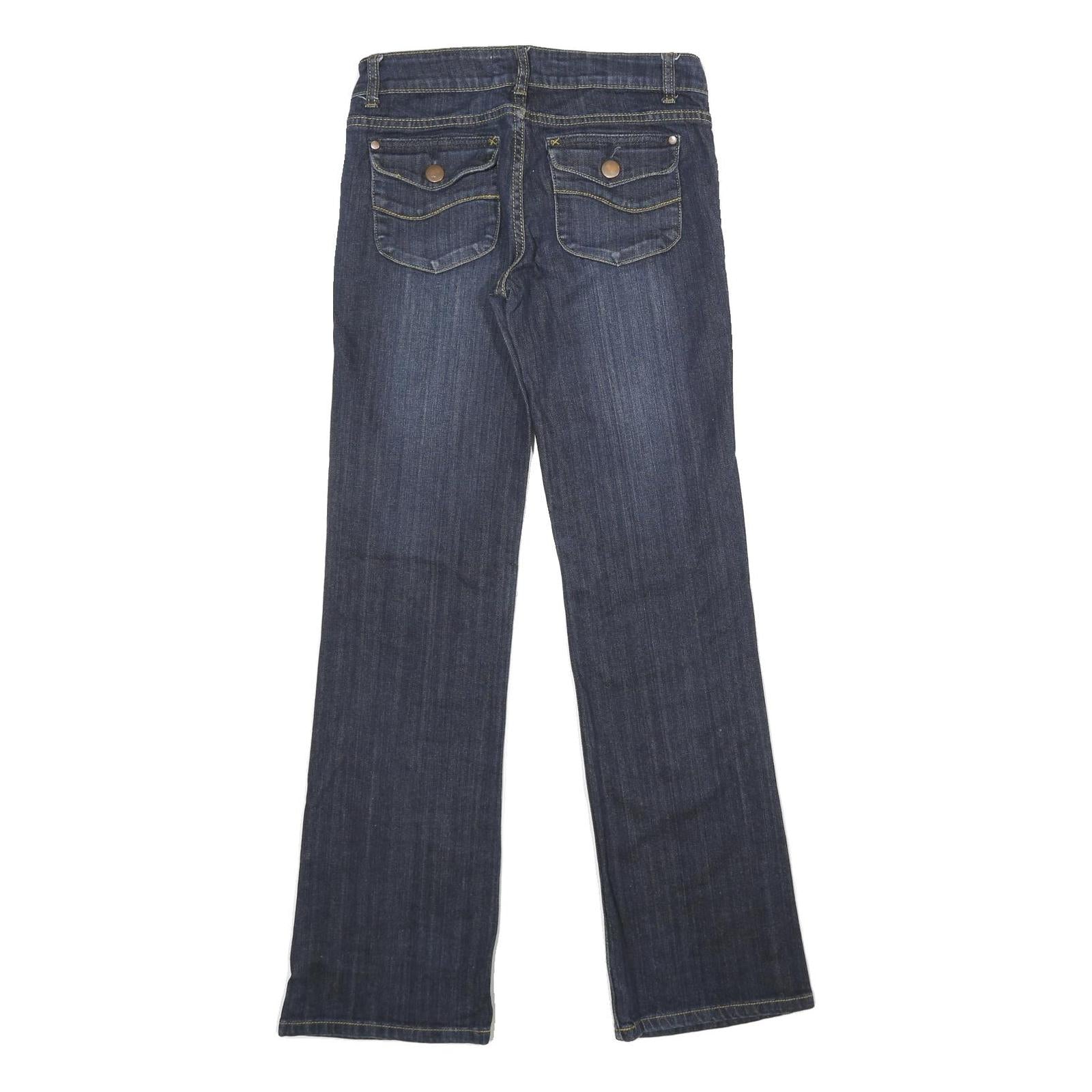 COSA BLANCA Womens Jeans Blue Regular Straight Denim Medium W28 L32 Stylish Zip