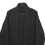 BARBOUR Womens Black Quilted Jacket UK 10 Cotton Blend Zip Stylish Lightweight