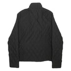 BARBOUR Womens Black Quilted Jacket UK 10 Cotton Blend Zip Stylish Lightweight