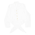 Womens Blouse White Collared Long Sleeve Viscose L