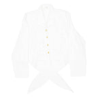 Womens Blouse White Collared Long Sleeve Viscose L