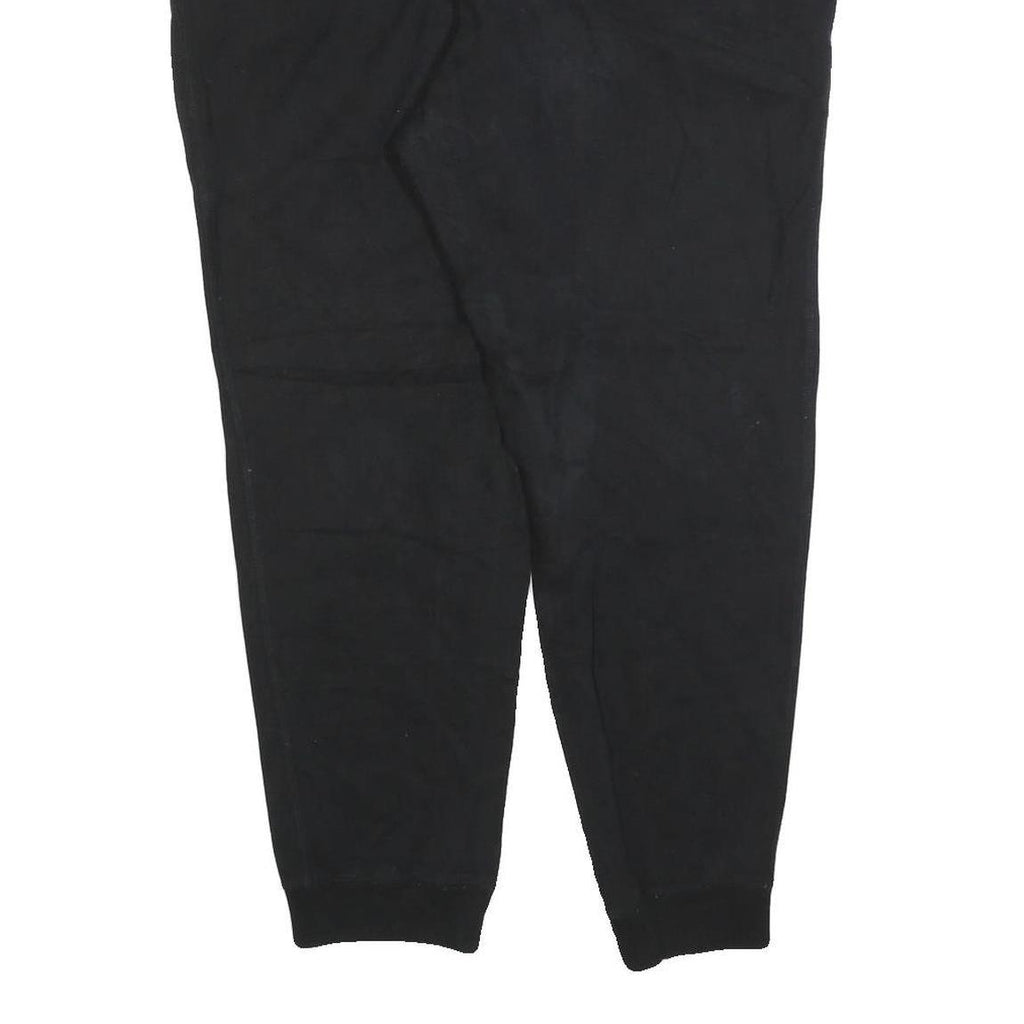 NAUTICA Mens Joggers Black L W34 L27 Cotton Blend Relaxed Tapered Drawstring