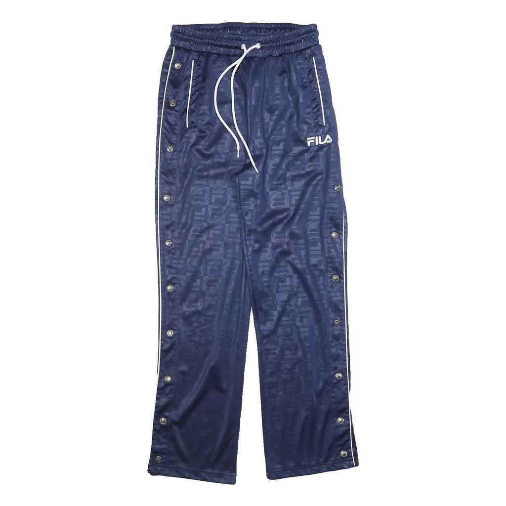 FILA Womens Joggers Blue Polyester Blend S W26 L28 Track Pants Comfort Style