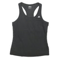 ADIDAS Womens Black Graphic Vest S Sleeveless Crew Neck Climalite Fitness