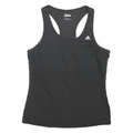 ADIDAS Womens Black Graphic Vest S Sleeveless Crew Neck Climalite Fitness
