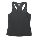 ADIDAS Womens Black Graphic Vest S Sleeveless Crew Neck Climalite Fitness