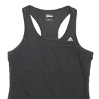 ADIDAS Womens Black Graphic Vest S Sleeveless Crew Neck Climalite Fitness