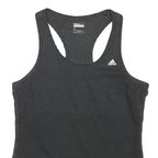 ADIDAS Womens Black Graphic Vest S Sleeveless Crew Neck Climalite Fitness