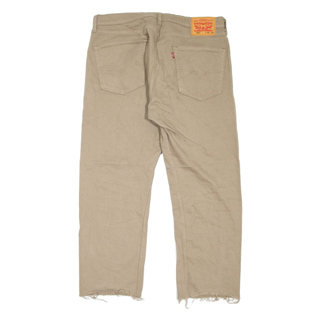 LEVI'S 505 Jeans Mens Beige Regular Straight W36 L26