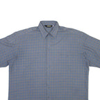 ABBA Mens Shirt Blue Check XL