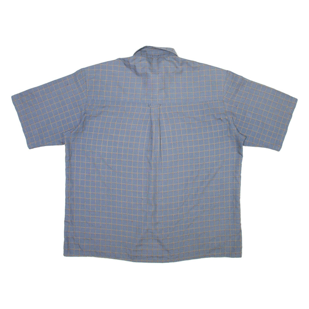 ABBA Mens Shirt Blue Check XL