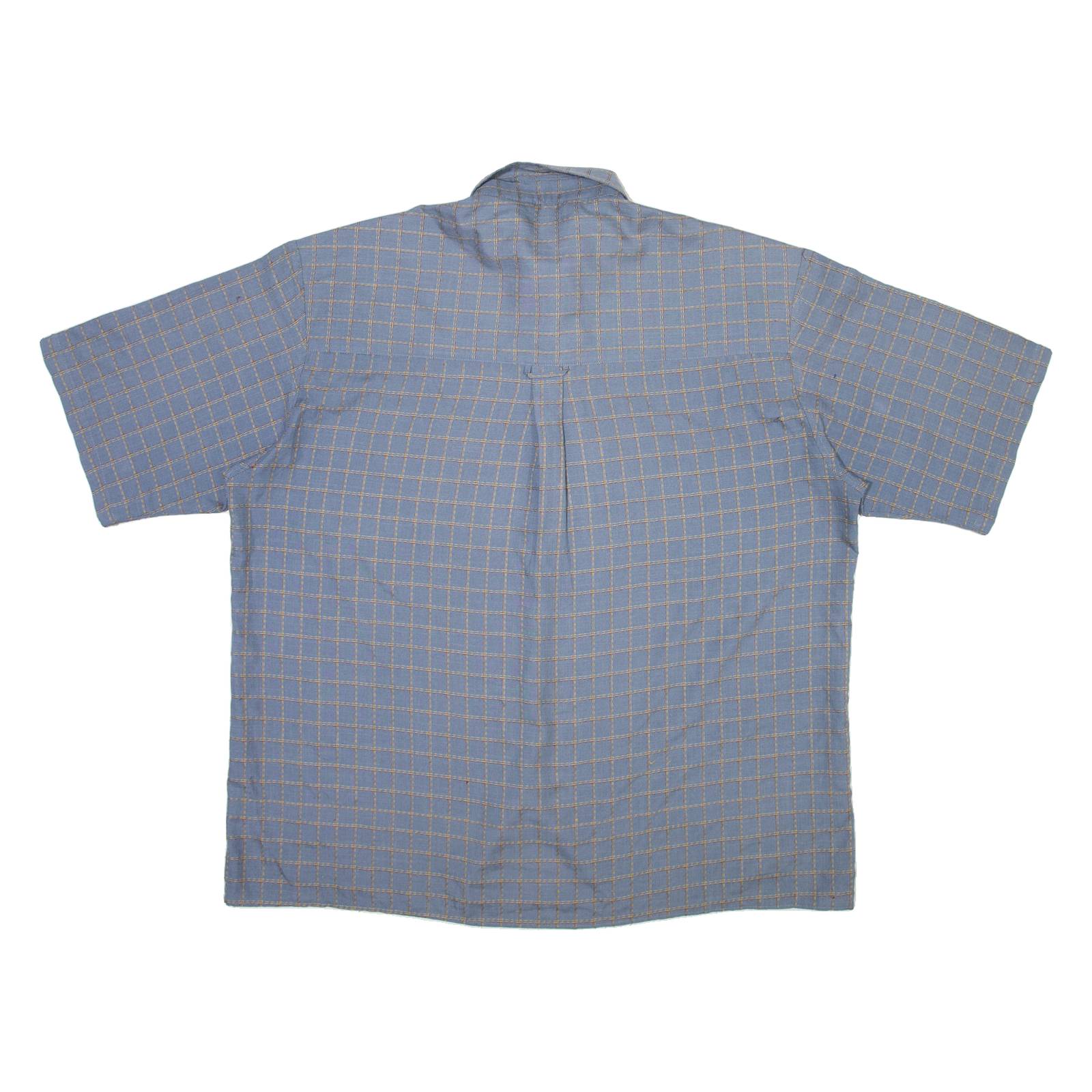 ABBA Mens Shirt Blue Check XL
