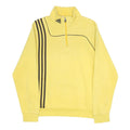 ADIDAS Mens Yellow Sweatshirt 1/4 Zip M Cotton Blend Sportswear